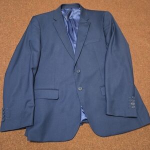 Alain Dupetit Suit Jacket Size 44 Roayl Blue Single Piece